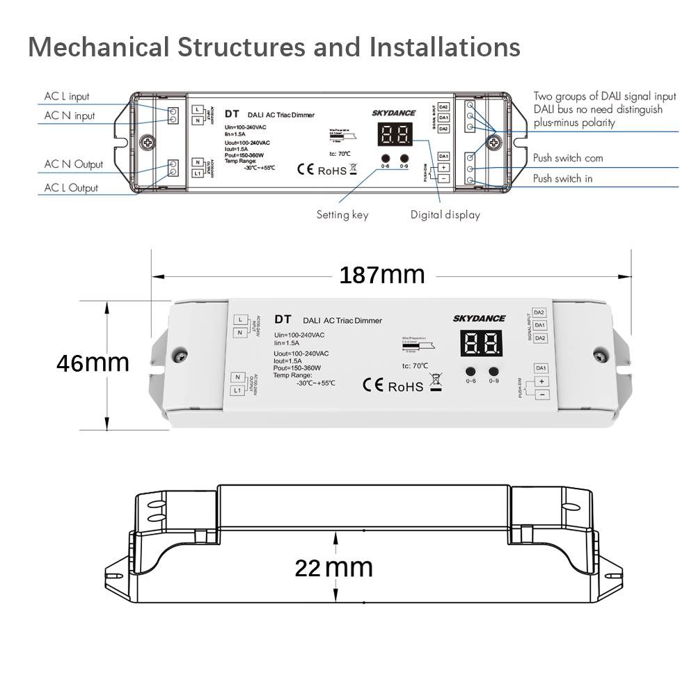 Triac Dali Dimmer 220V 110V 230V Ac 1 Kanaal 1 5A Vicedeal