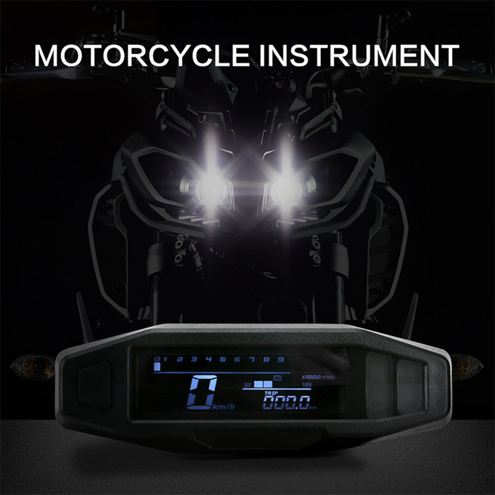 Universele Motorcycle Lcd Digitale Snelheidsmeter Grandado