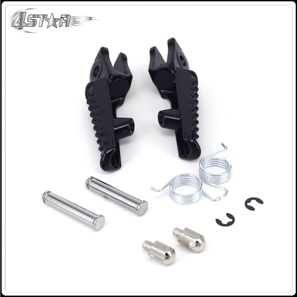 Black Front Footrest Foot Pegs Rest Pedals For Kaw Grandado