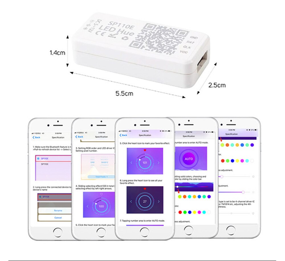 SP110E Bluetooth Compatibel Pixel Licht Controller Grandado