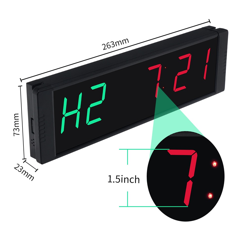 Inch Digits Clock Stopwatch Gym Timer Led Interval Timer Digital