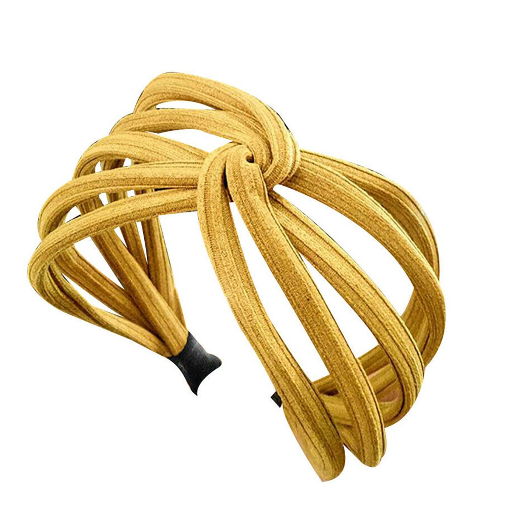 Vrouwen Twist Hoofdband Boog Knoop Cross Tie Doek Grandado