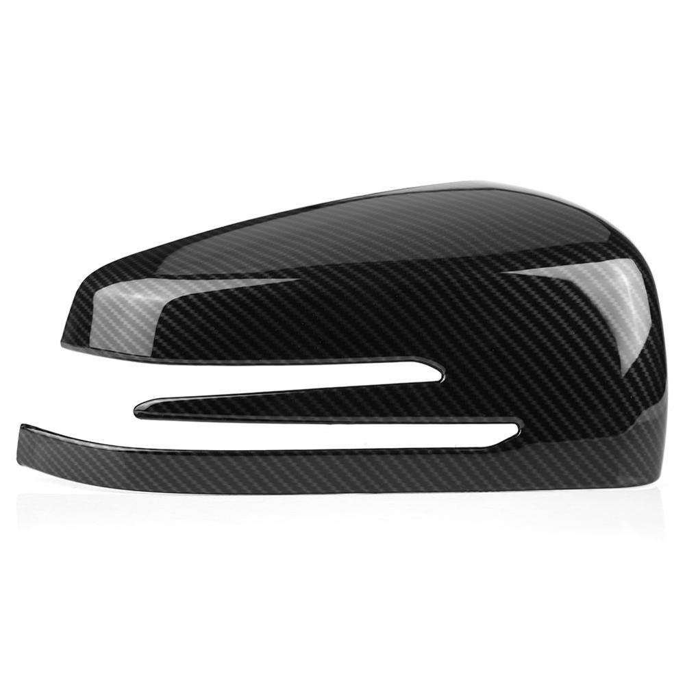 Paar Car Auto Carbon Fiber Side Achteruitkijkspiegel Cap Cover Trim