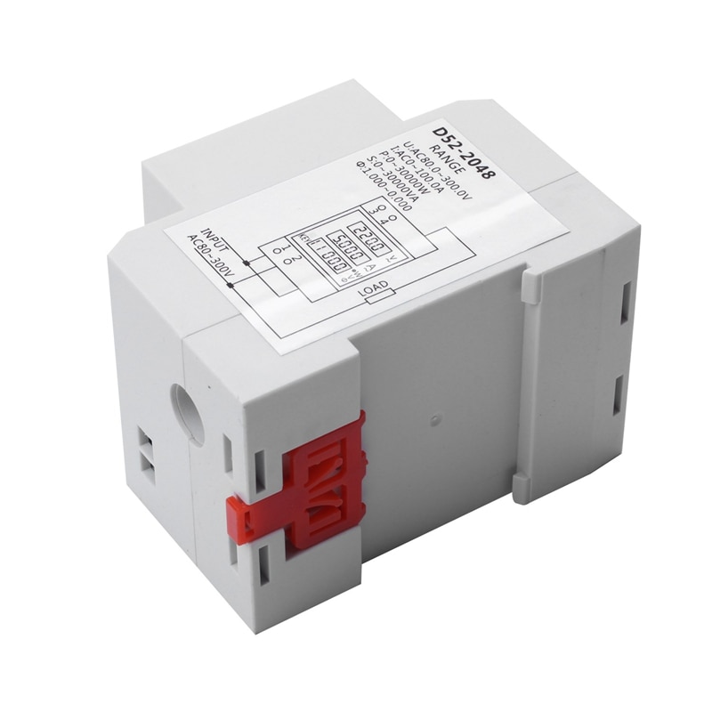 Ac V A Digital Energy Meter Din Rail Led A Grandado