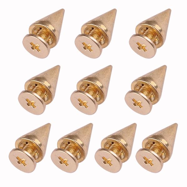 WITUSE 10pcs Lot Trendy 10mm Golden Spots Cone Scr Grandado