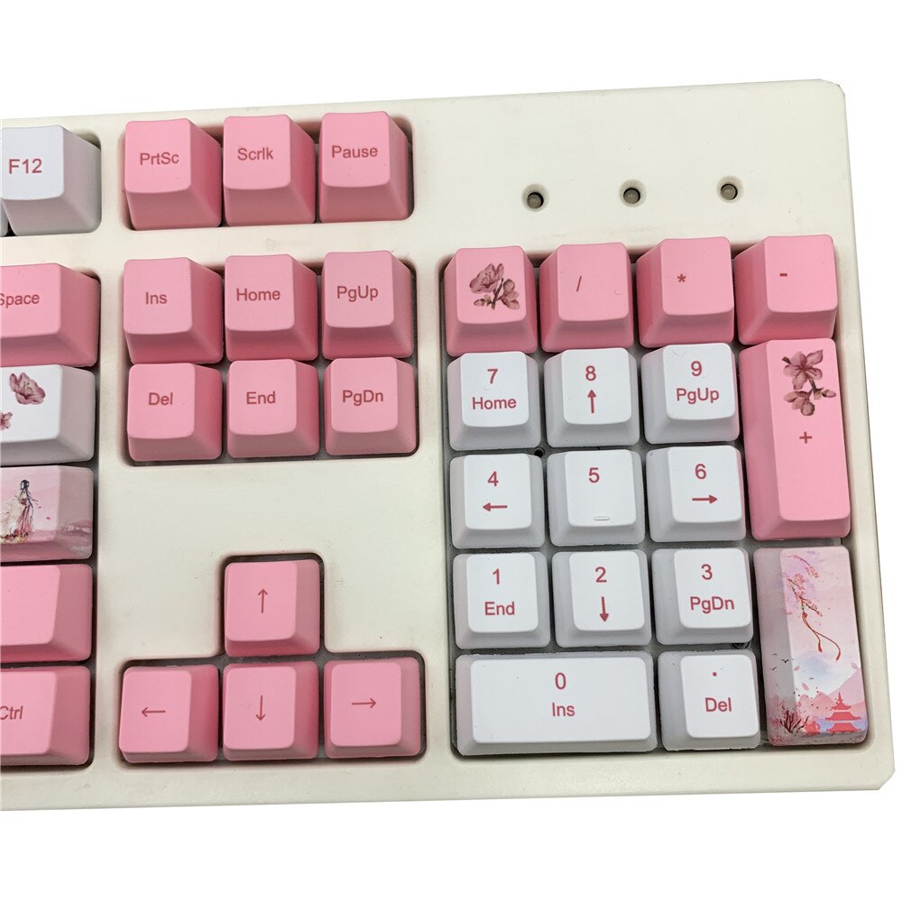 Sakura Oem Pbt Keycaps Full Set Mechanical Keyboar Grandado