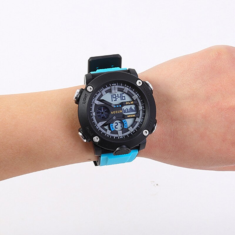 Reloj Digital Led Para Hombre Cron Grafo De Lujo Con Fecha