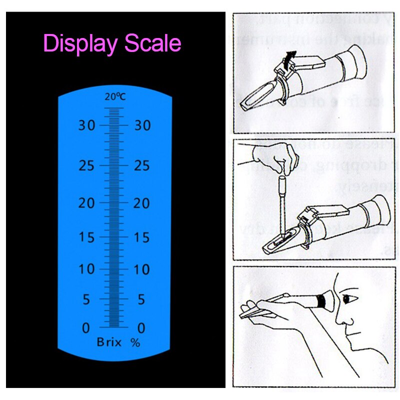 Ketotek Refraktometer Brix Zucker W Rze Atc Grandado
