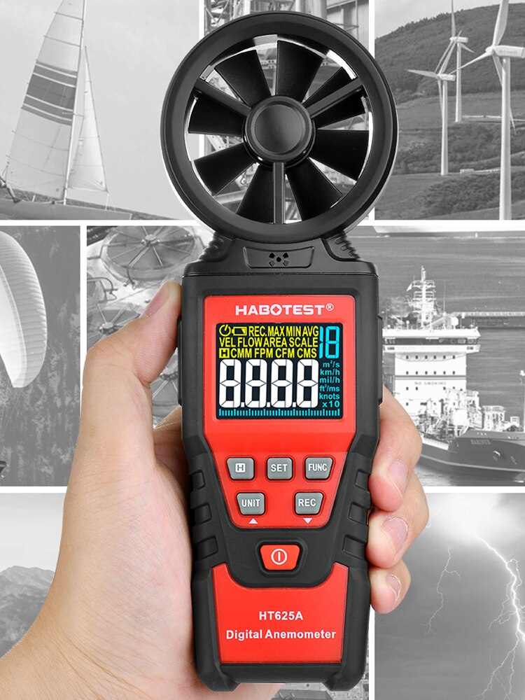 HT625 Draagbare Digitale Professionele Anemometer Grandado