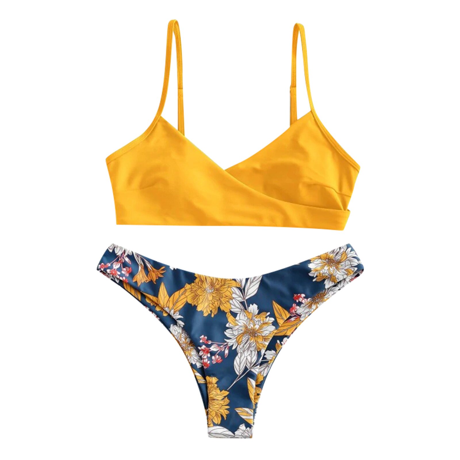 Zomer Sexy Bloem Gedrukt Bikini Vrouwen Badmode Bloemen Biquini Badpak