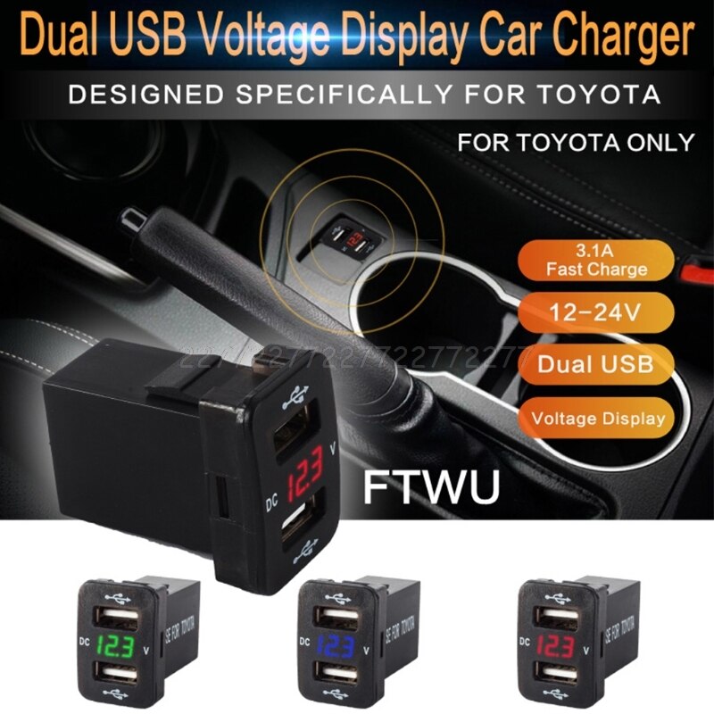 Dc V Usb Socket Charger Voltage Meter Voltmeter Grandado