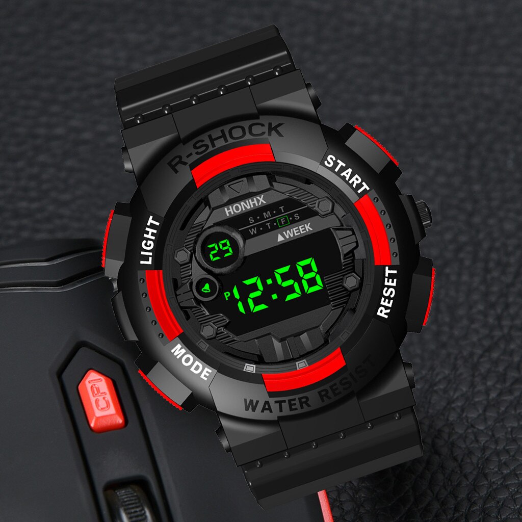 Honhx Reloj De Lujo Digital Led Para Hombre Reloj Grandado