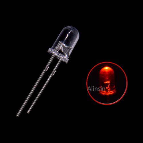 Pcs F Mm Led Light Emitting Diode Wit Rood Bl Grandado