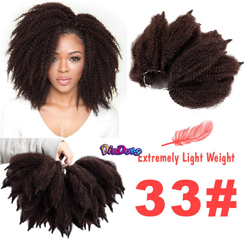 DinDong Synthetische 8 Inch Afro Kinky Marly Vlech Grandado