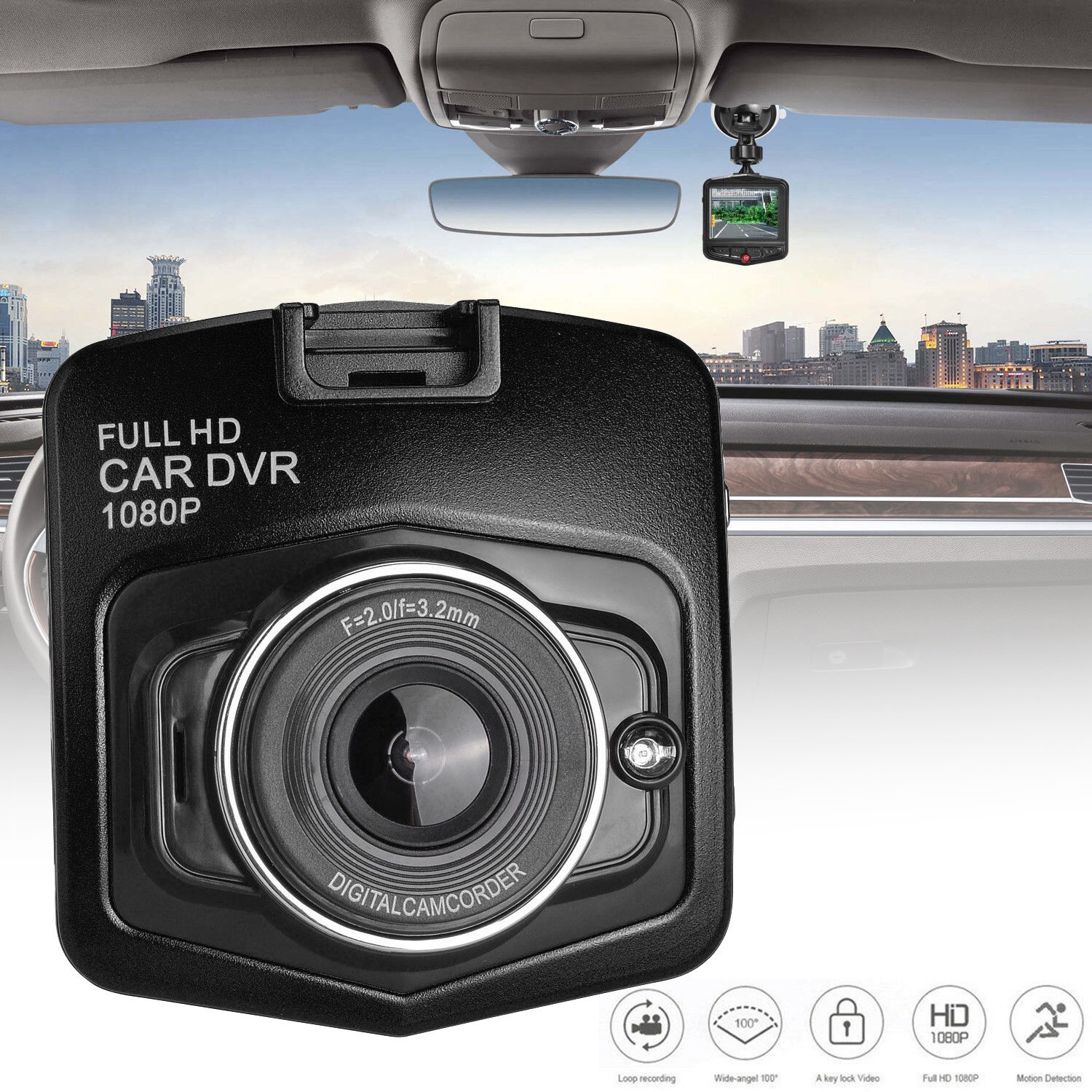 Full Hd P Auto Dvr Rijden Recorder Camera Grandado