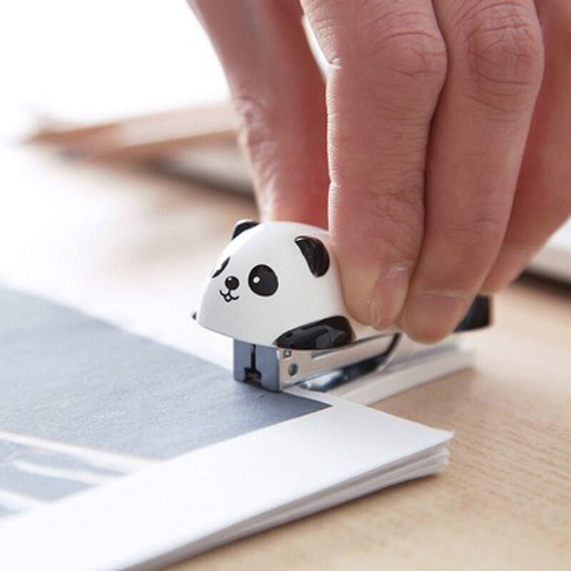 Kawaii Panda Mini Panda Hefter Einstellen Schreibtisch Hefter Papier