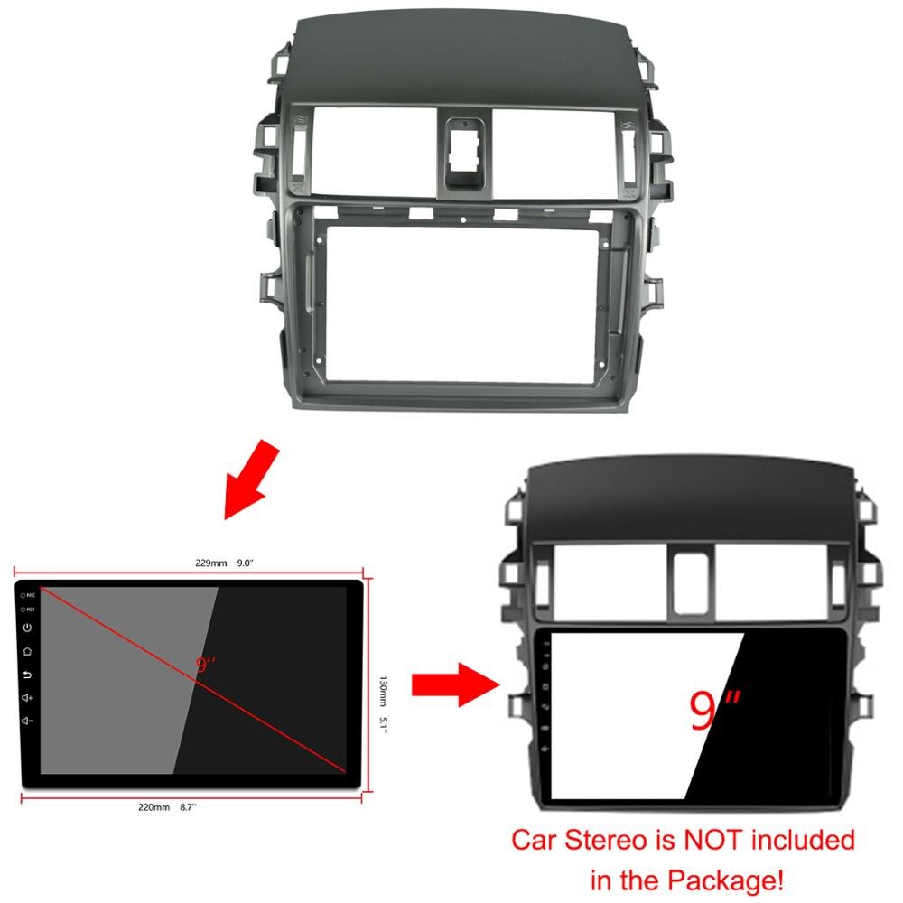 Pulgadas Din Car Radio Fascia Para Toyota Corol Grandado