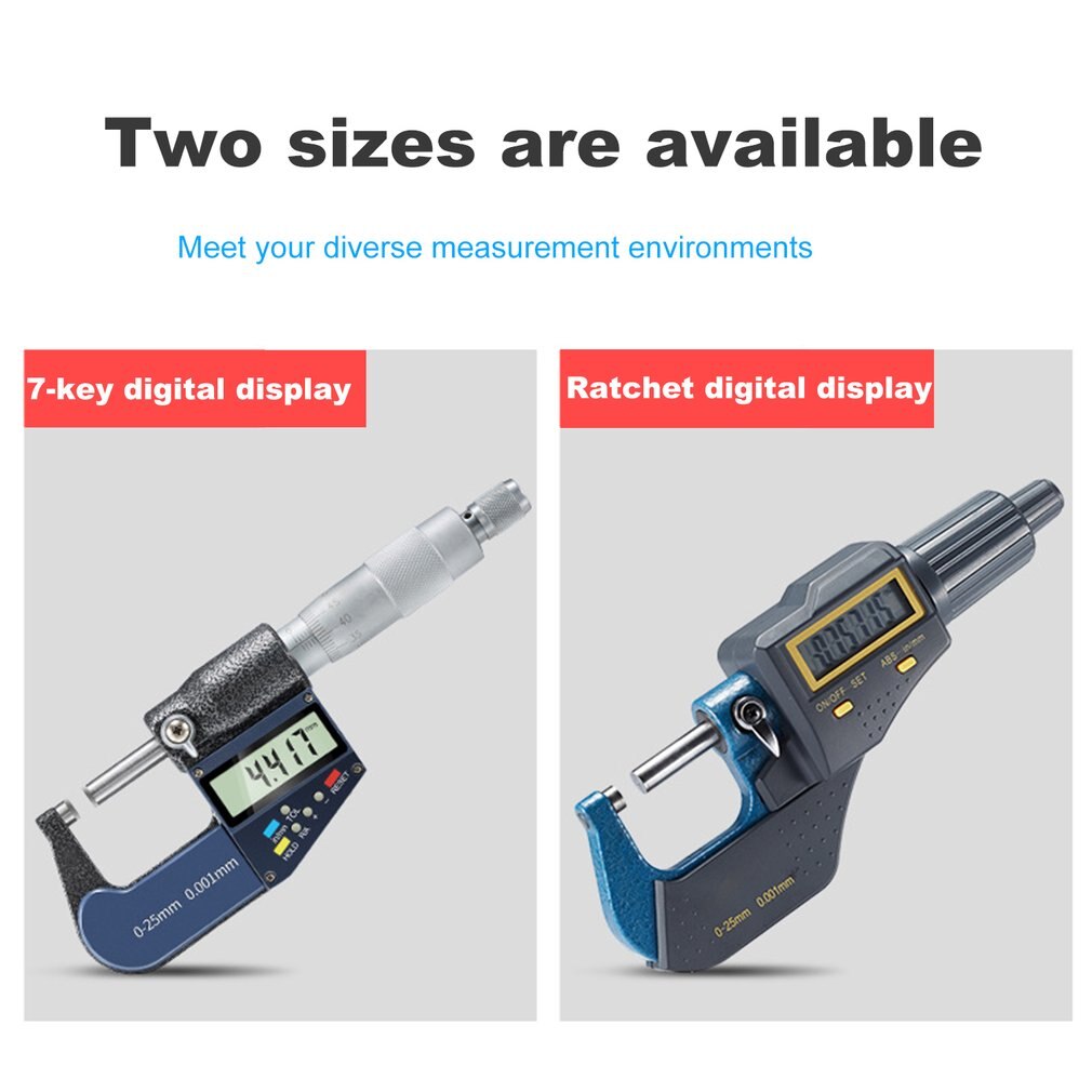 25mm 0 001mm elektroniczny cyfrowy mikrometr mikrometr zewnętrzny
