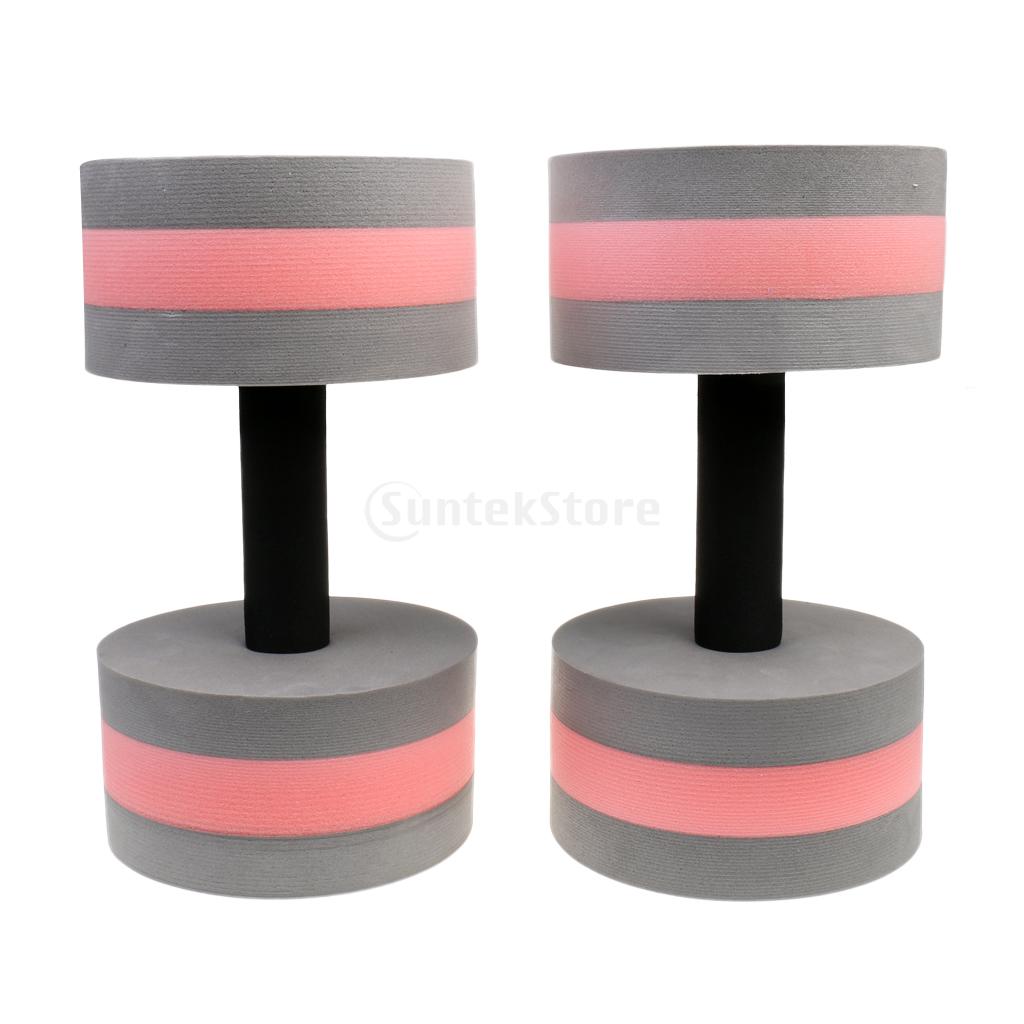 Pair Water Aerobics Dumbbell Eva Foam Aquatic Ba Grandado