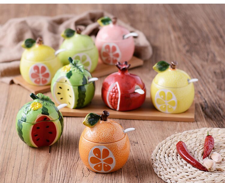 Fruit Stijl Suikerpot Thuis Keuken Set Ceramica Zo Grandado