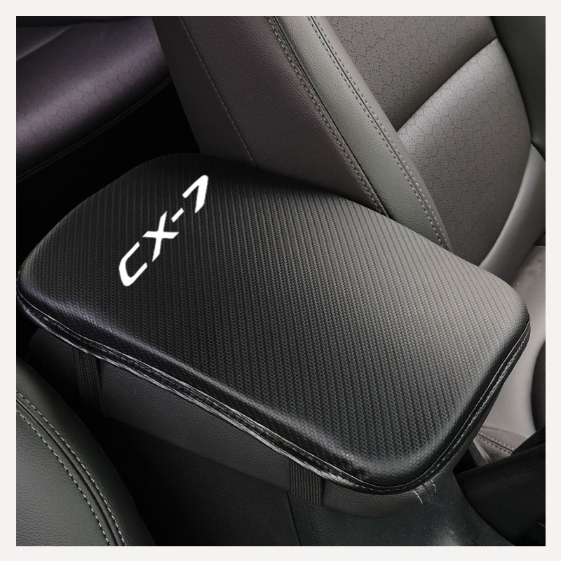 Carbon Fiber Textuur Pu Lederen Auto Armsteun Pad Grandado