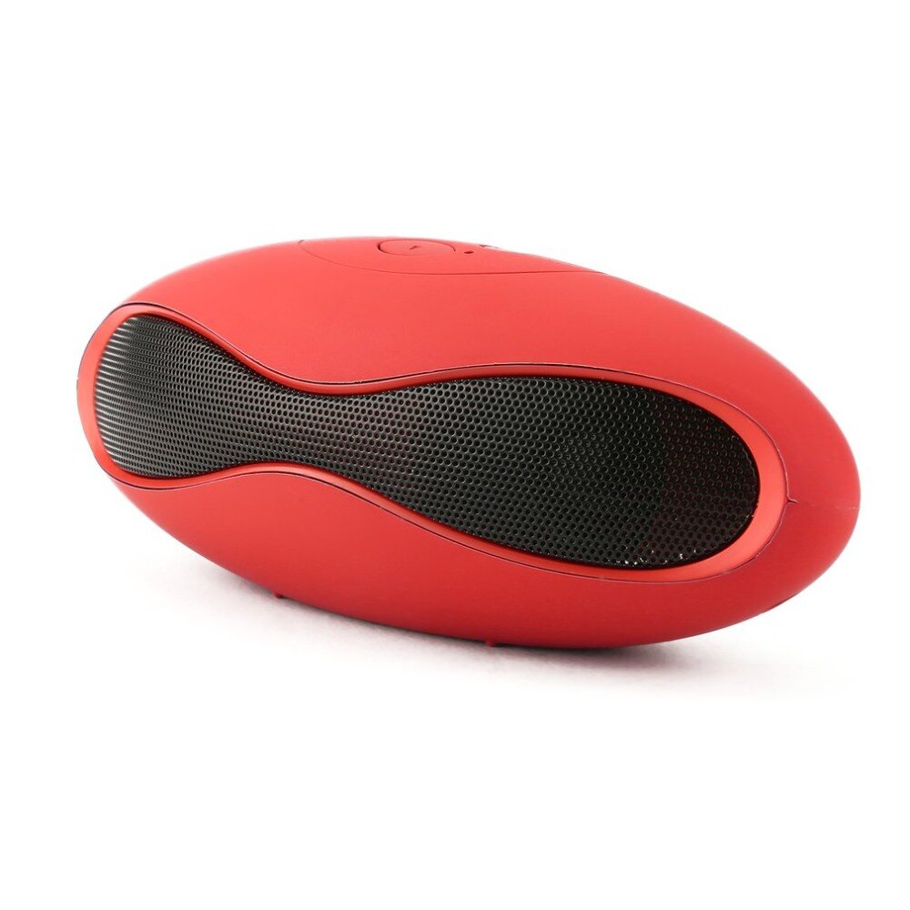 Bärbar trådlös bluetooth-högtalare 3d ljudsystem stereomusikhögtalare mini tf superbaspelare akustisk: Röd