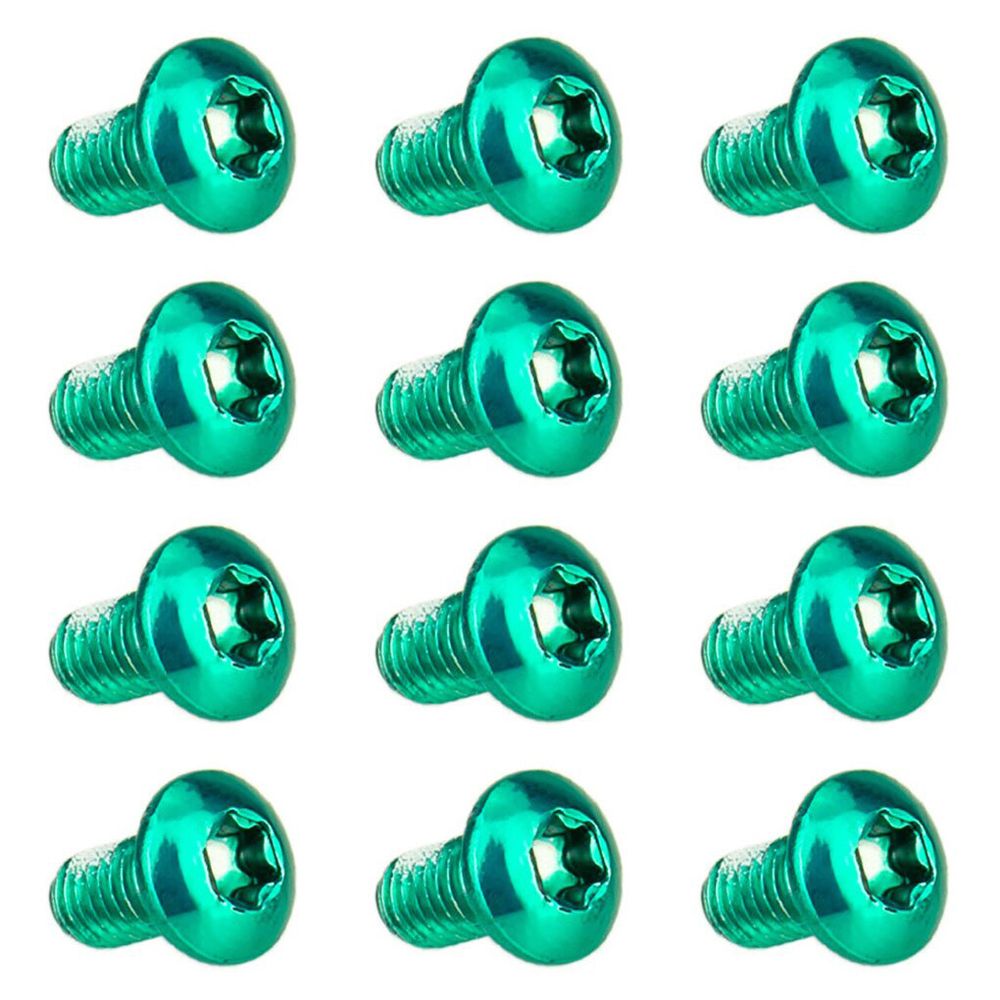 Mountain Bike 12PCS Bicycle Disc Brake Rotor T25 Torx M5x9mm Part Tool Fixing Screws T25 Screw Torx Bolts Bike Torx Screws: Red