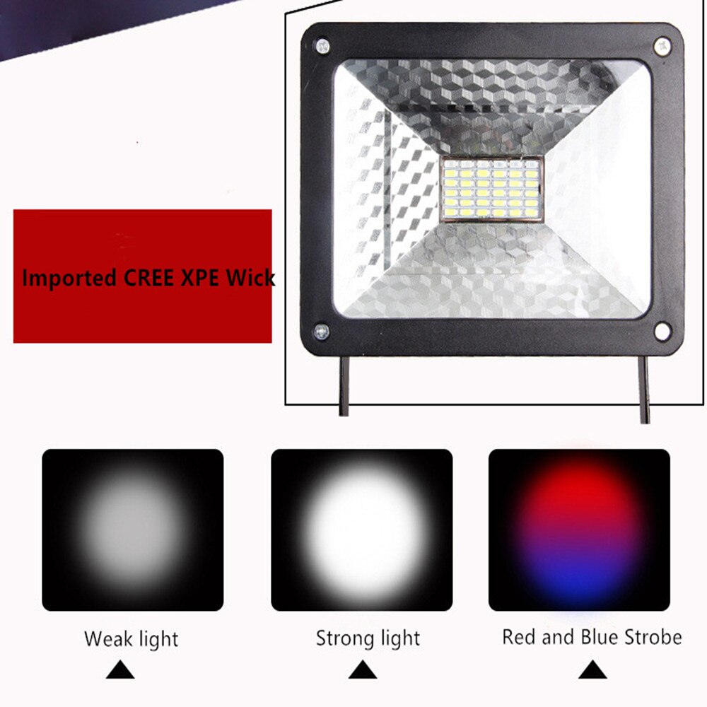 geschmeichelt 50W LED Notfall Licht Lampe LED Scheinwerfer Wiederaufladbare LED Warnung Licht Wasserdichte Flutlicht mit Halfter Kompakte