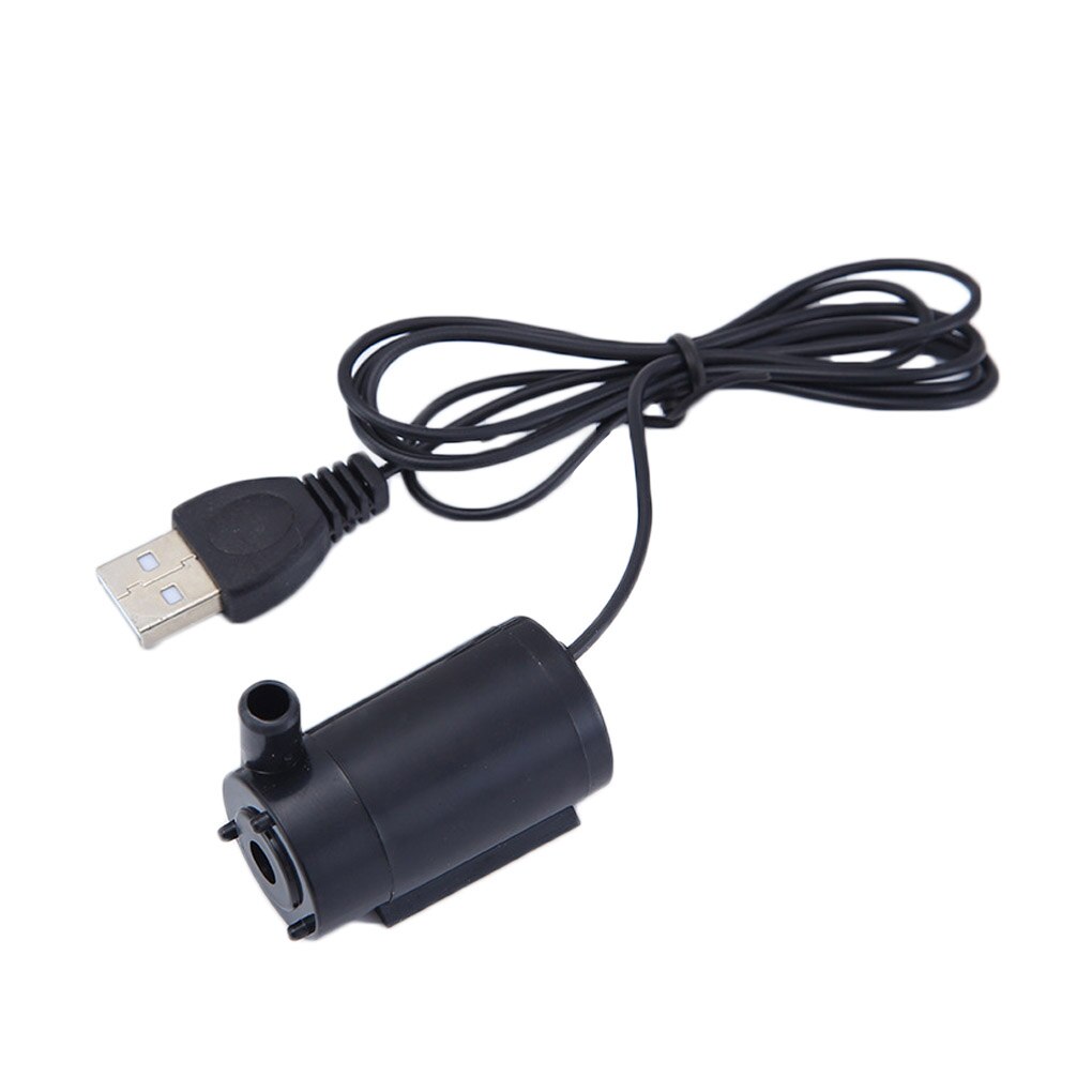 1pc USB angetrieben Mikro Tauch Pumpe Mini Wasser Pumpe Fisch Panzer Aquarium Brunnen Teich Wasserpumpe Zubehör: Schwarz