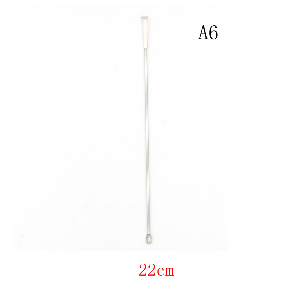 Micro espátula de laboratorio de acero inoxidable, cuchara de medicina en forma de U, cuchara de tubo NMR para farmacia