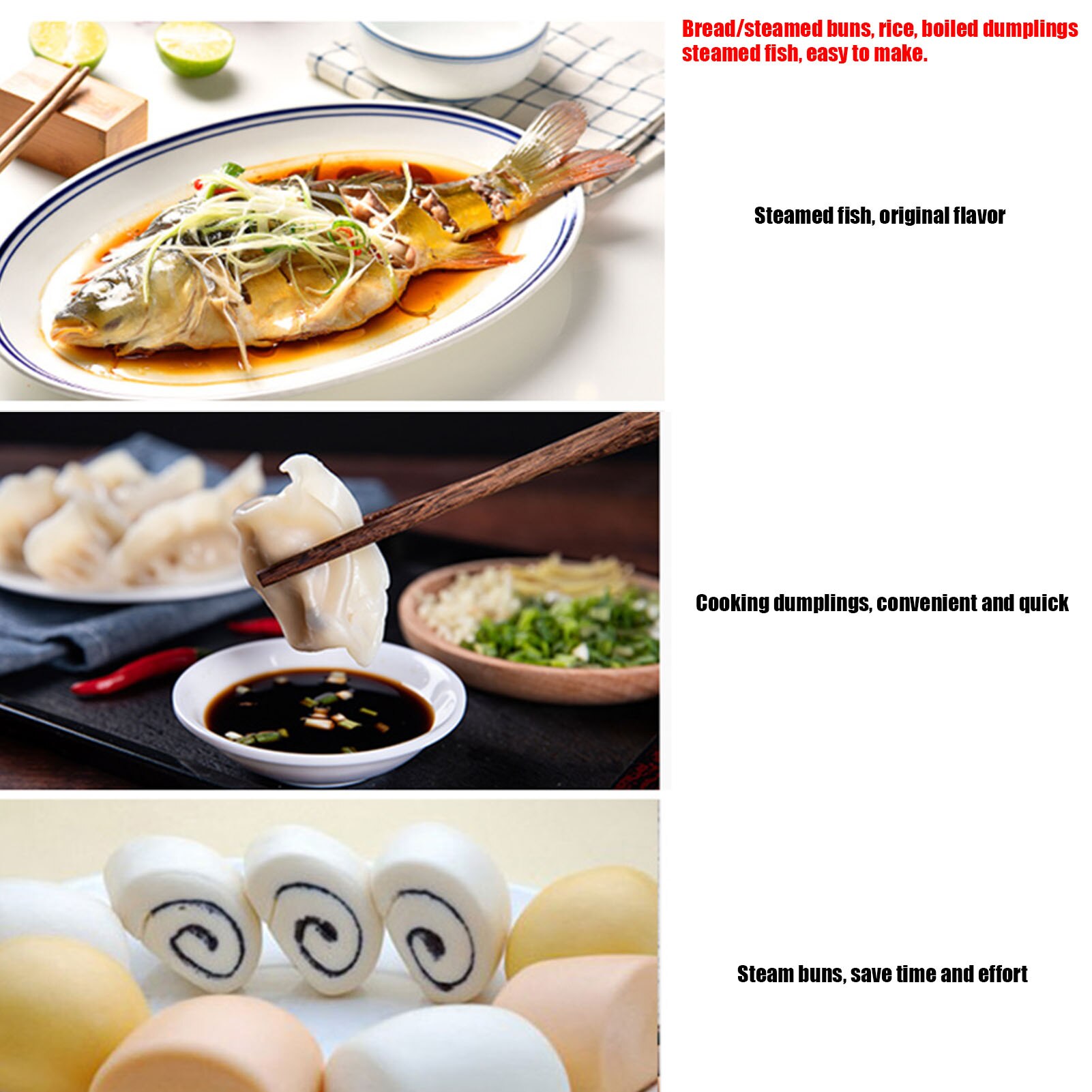 Microwave Steamer Kitchen Heating Steamer Microwave Cookware Steamer for Vegetables Rice and Fish Microwave Cookware Freezer