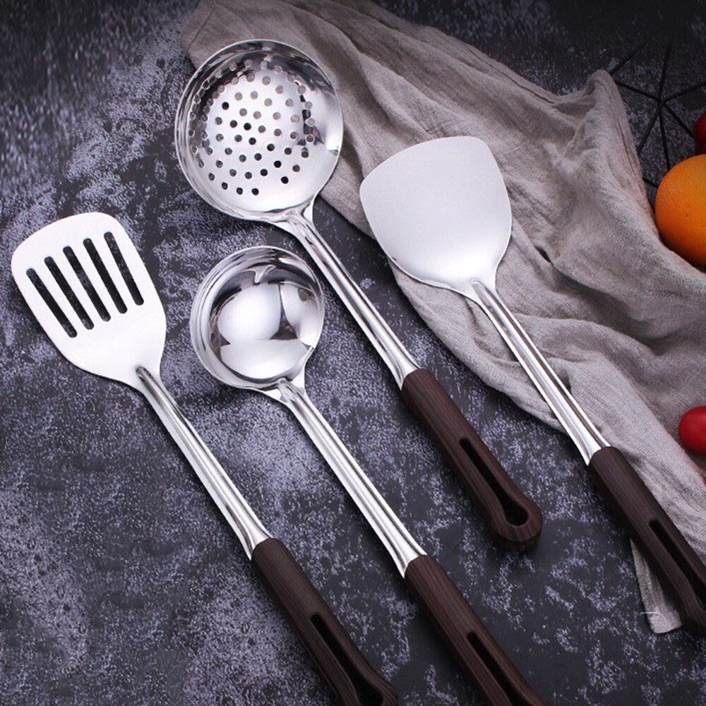 Spatula Cooking Utensils Stainless Steel Household Full Set of Colander Kitchen Utensils Kitchen Spoon Cooking Shovel Soup Spoon