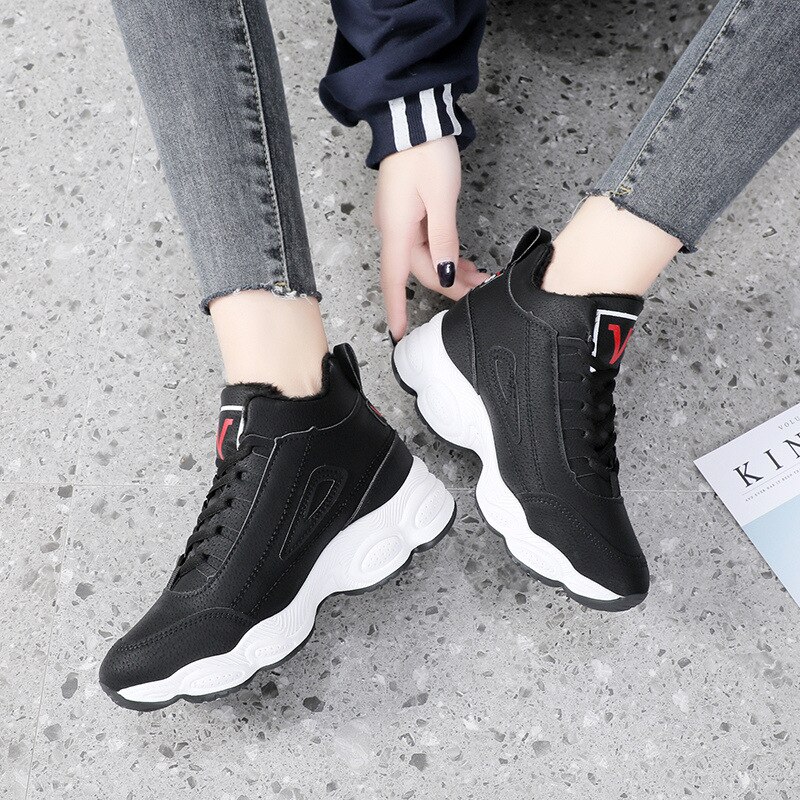 Koovan, botas de algodón para mujer, nueva tendencia , Otoño Invierno, cálidos, zapatos mujer estudiantes, plataforma, zapatillas deportivas para mujer