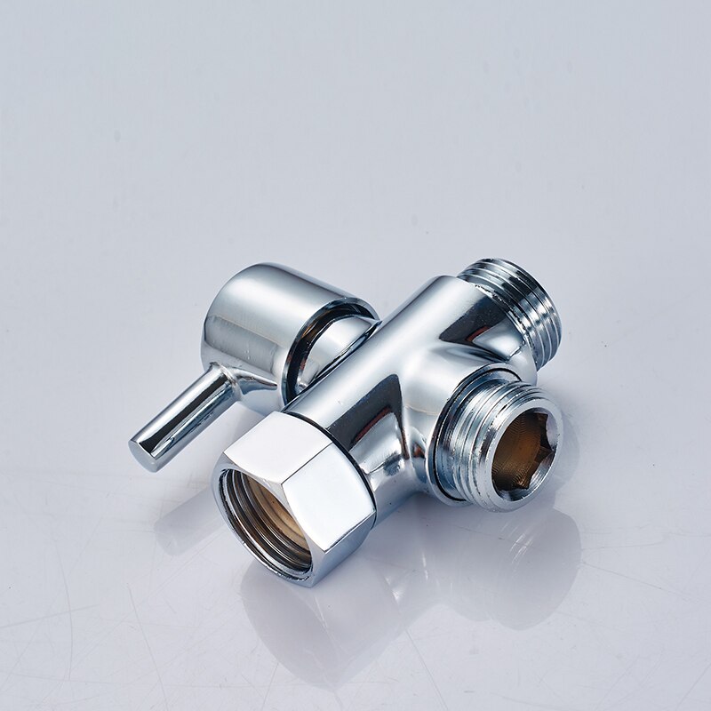 Shower Diverter 3/4" 1/2" BSP for Valve Mixer Rigid Riser, Chrome polished Brass