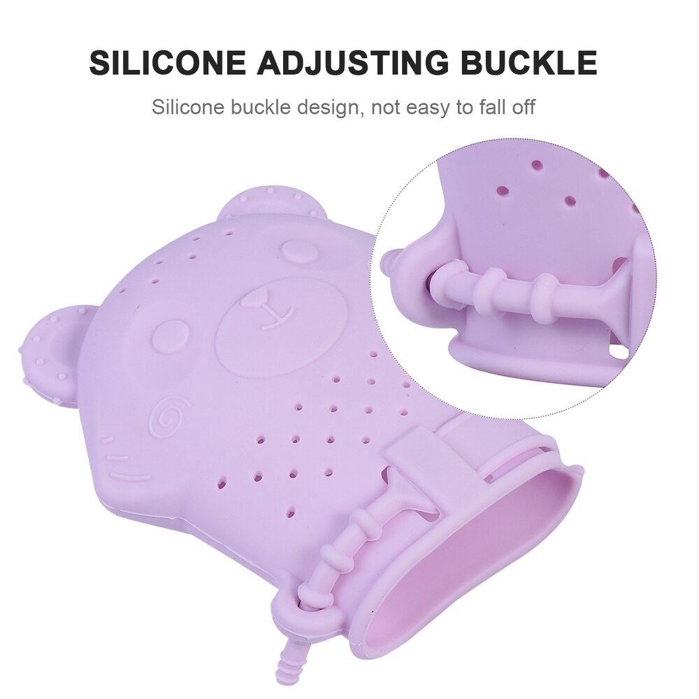 Del bambino Teether silicone Guanto Guanto di Sicurezza Naturale Dentizione Rettifica Guanto