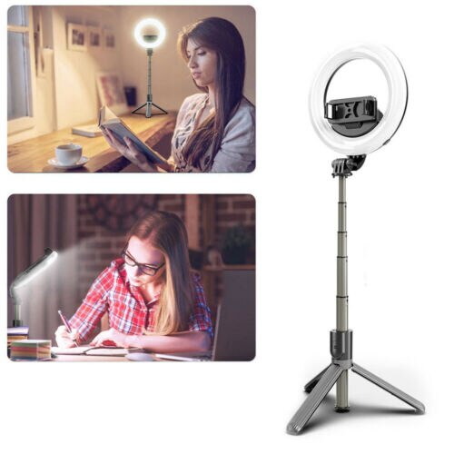 4 in 1 selfie ring light wireless Bluetooth selfie stick mini tripod Handheld Extendable selfie stick With Remote