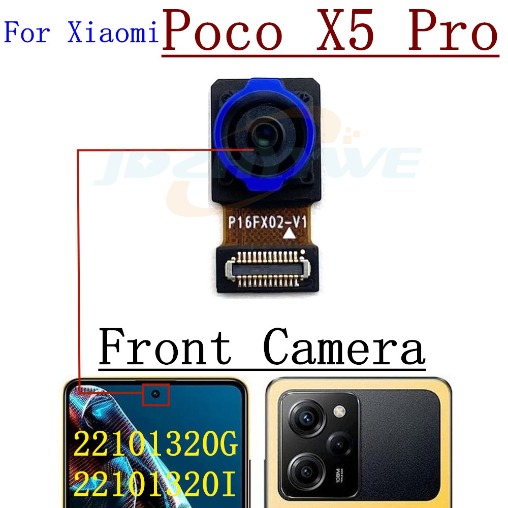 Rear Front Camera For Xiaomi Poco X5 X4 Pro X5pro Frontal Selfie Facing Main Back Wide Camera Module Flex Cable Parts: Orange