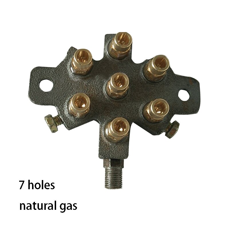 Cast Iron Burner for stove natural gas liquefied oven stove kitchen propane portable gas jet burner stove 4/7 hole 1pc: D
