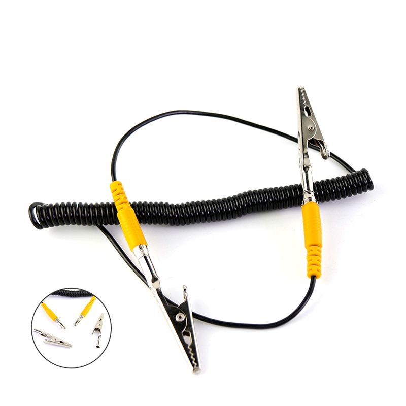 Anti Static ESD Ground Socket L Shaped 2/3/4/5/7 Hole Banana Plug AntiStatic Wrist Strap Wire Electrostatic Cable: Beige