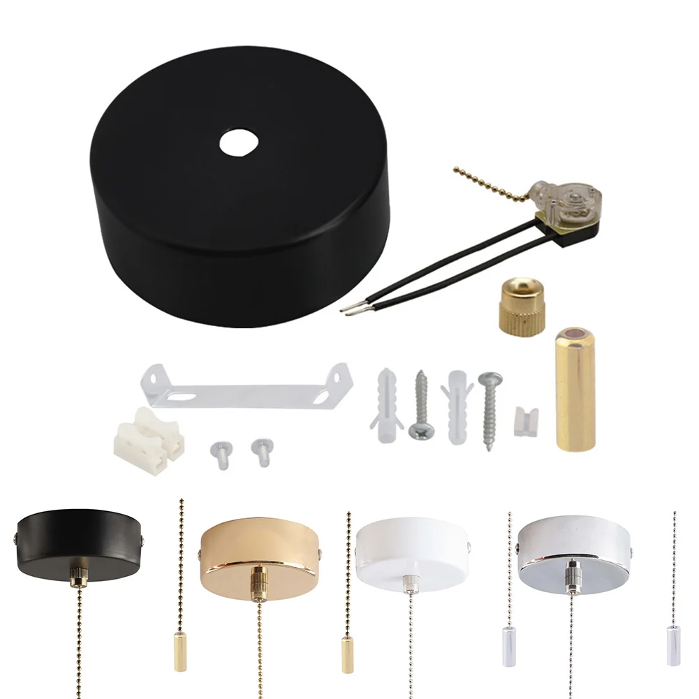 Pull Cord Light Switch for Bathroom Ceiling with 100cm Chain Modern Chrome for Enhanced Safety and Easy Control