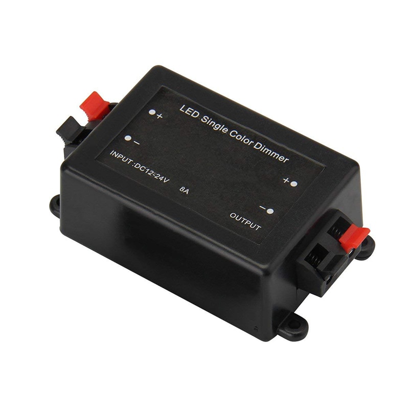 Leddimmer  dc12v 24v 8a ledet ensfarget dimmerkontroller med rf trådløs fjernkontroll til enfarget ledet stripe