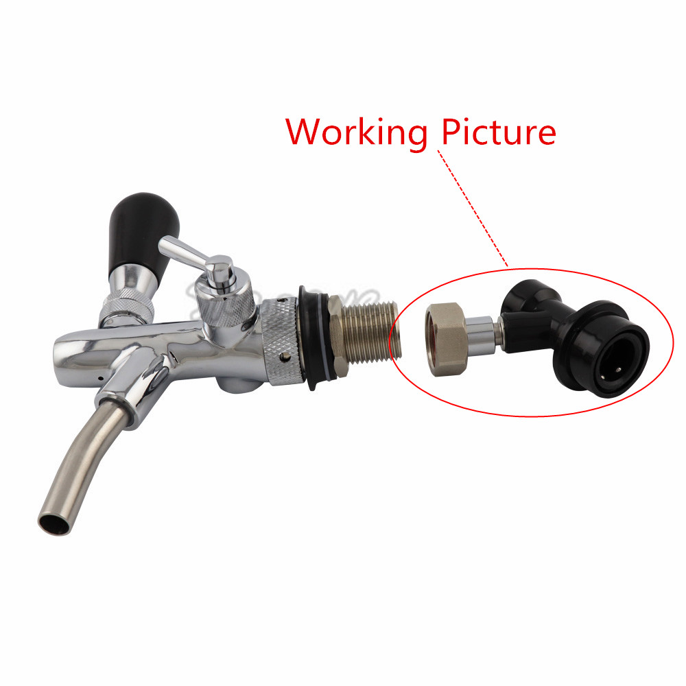 Corny Keg Liquid Ball Lock Disconnect With Adapter Convert Kit Fit Kegging Homebrew Cornelius Keg Beer Tap MFL Quick Connect