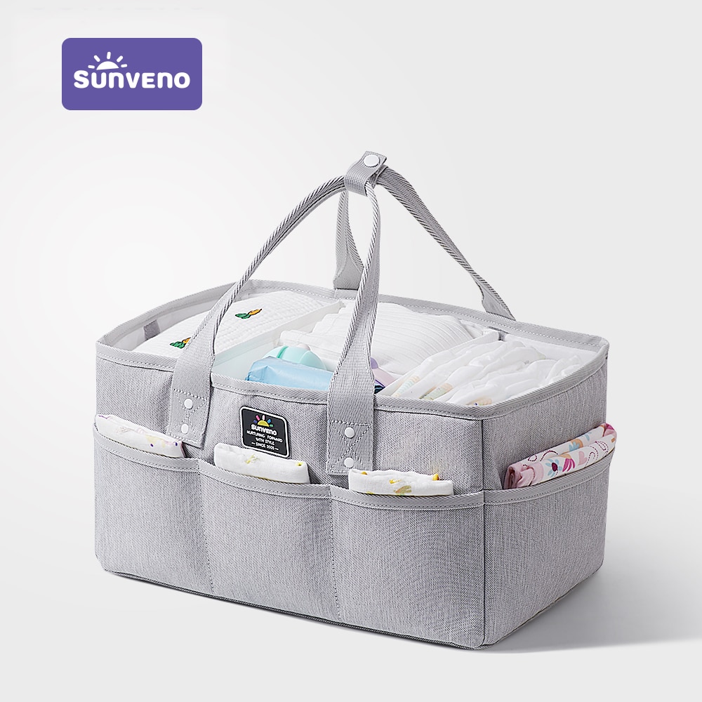 Sunveno Baby Windel Caddy Organizer Tragbare Halter Tasche für Ändern Tisch und Auto Kindergarten Wesentliche Lagerplätze Windel Tasche