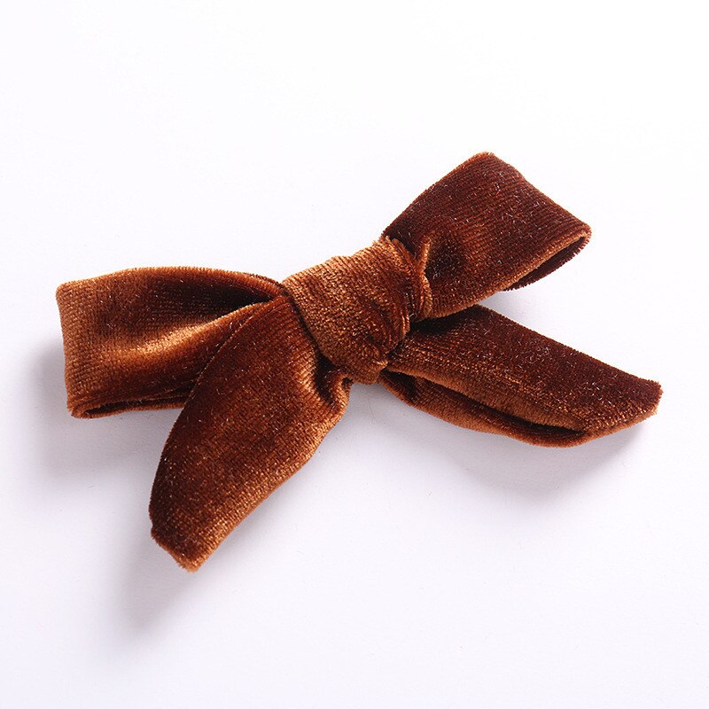 Haaraccessoires Kids Fluwelen Haarelastiekjes Voor Meisjes Solid Knoop Haarspeldjes Baby Mini Haarspelden Handgemaakte Haarspeldjes Hoofddeksels: 17