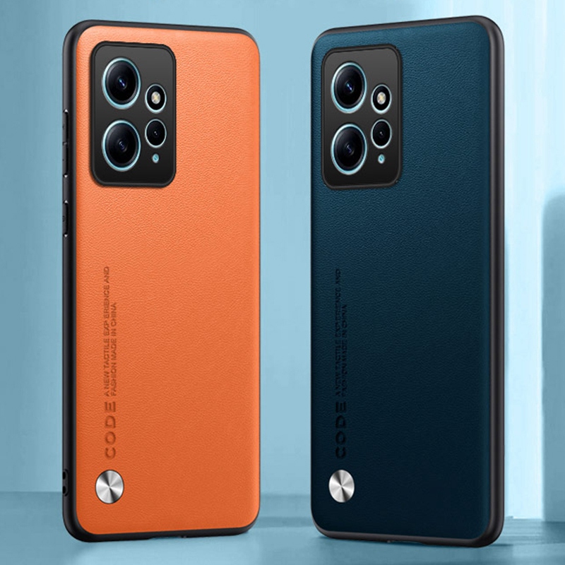 Funda de cuero PU de lujo para Xiaomi Redmi Note 12 4G, funda trasera de silicona mate, funda de teléfono de protección completa para Redmi Note12 Coque
