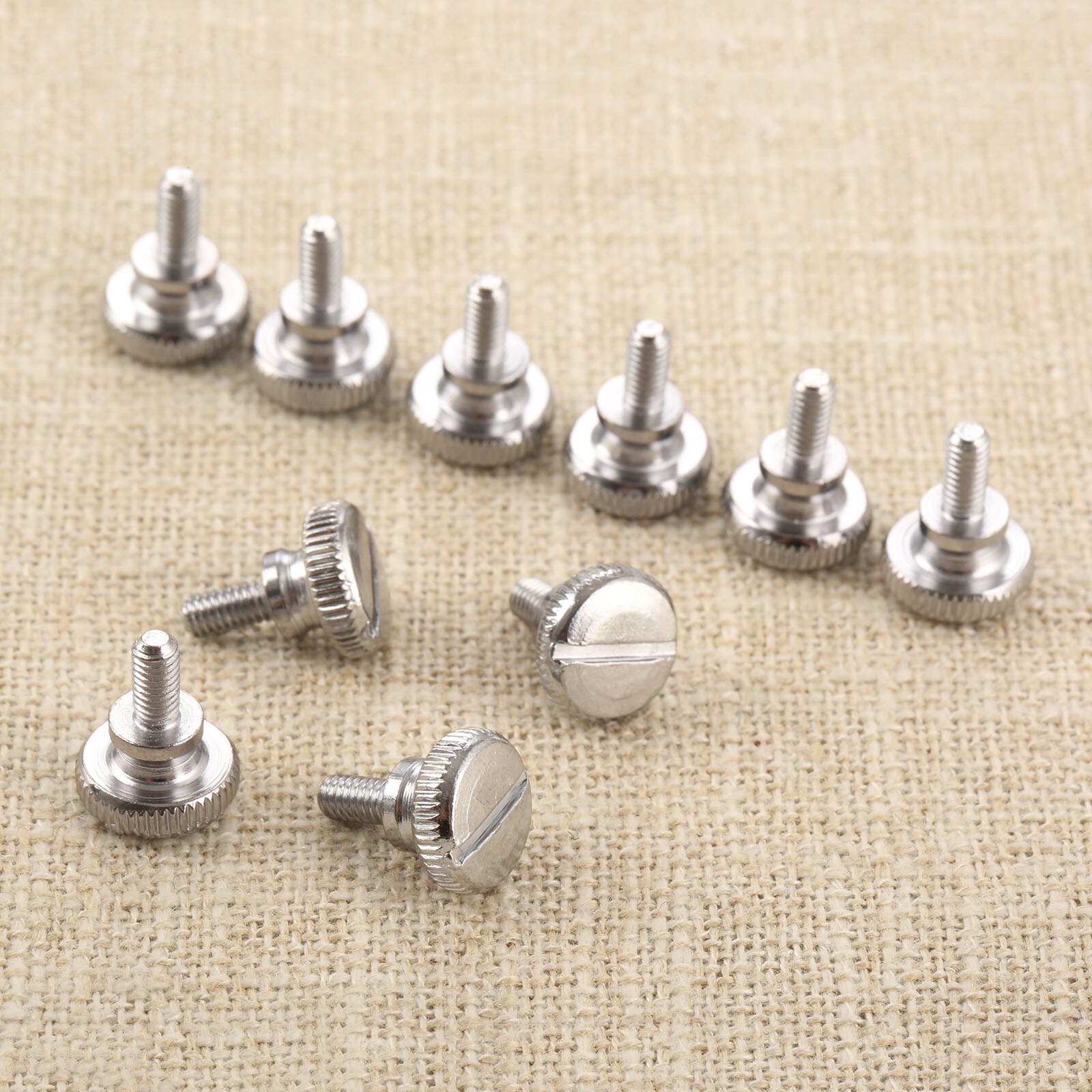 DRELD 10Pcs Home Sewing Machine Metal Feet Thumb Screw For Lockstitch Home Sewing Machine Presser Foot M3.5*15mm