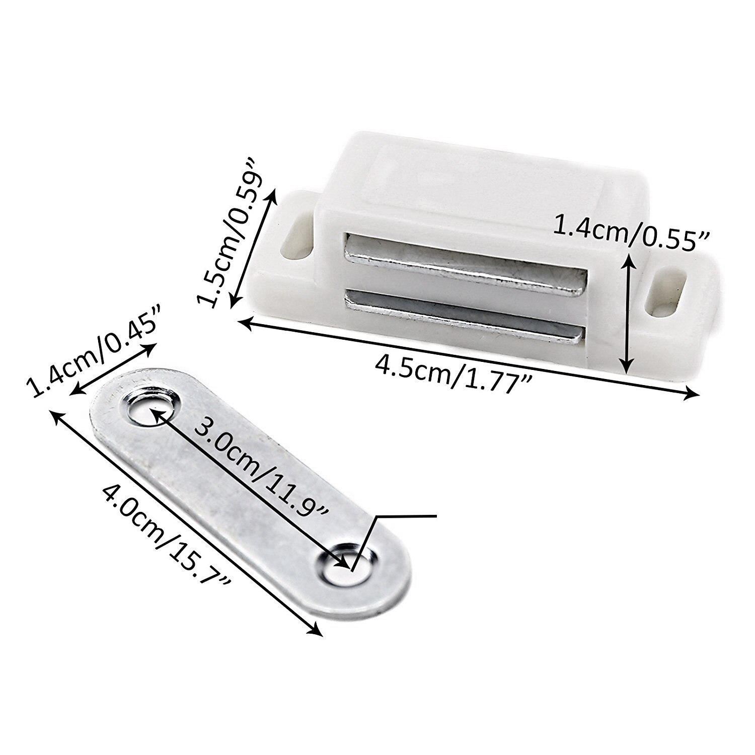 Wsfs 10 x magnetfanger skap magnet magnetisk magnetisk møbelmagnet dørlås magnet magnetisk dørstopper