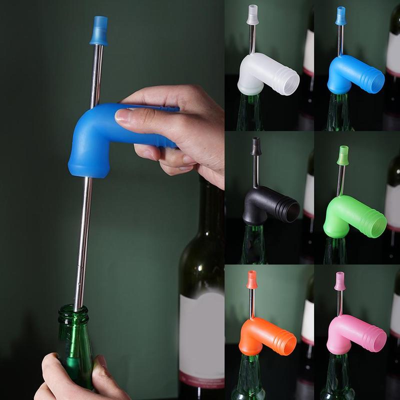 1PC Bier Schnorchel Stroh Bier Dispenser Doppel Schnorchel Trinken Bier Bar Werkzeuge Festivals Party Dispenser Unterhaltung Zubehör