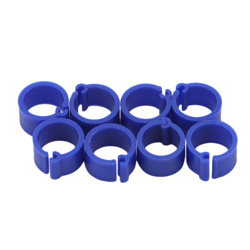 100 Stuks Vogels Voeten Ringen Binnendiameter 8Mm Breedte 7Mm Plastic Clip Ring Duif Duif Kwartel Voet Ring farm Animal Carrier