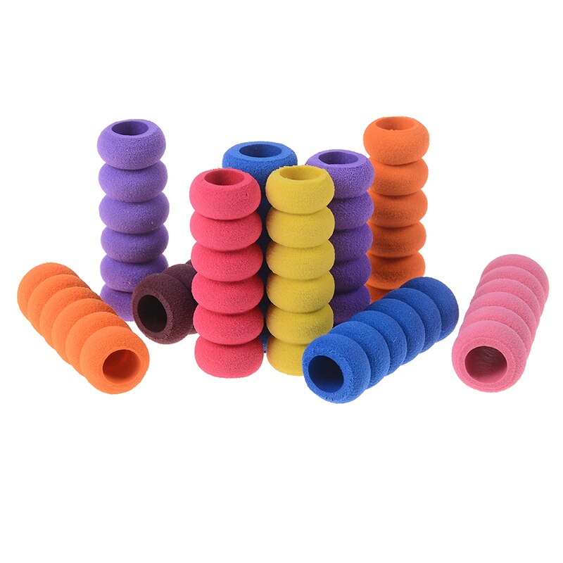10 stk blød svamp pen ærme diamant male værktøjer bore pen holder greb anti-slip pen ærme sæt male kit tilfældig farve